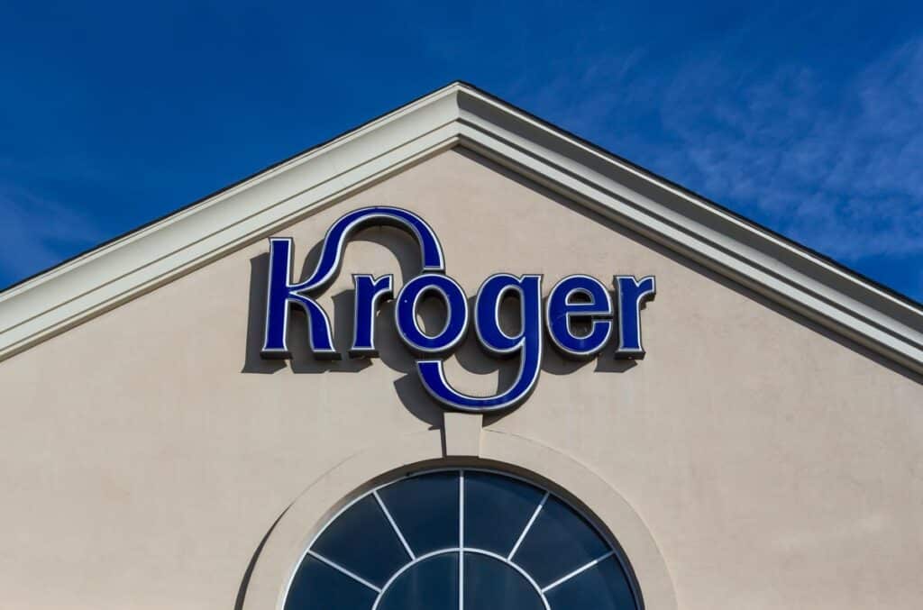 Kroger grocery store exterior and logo.