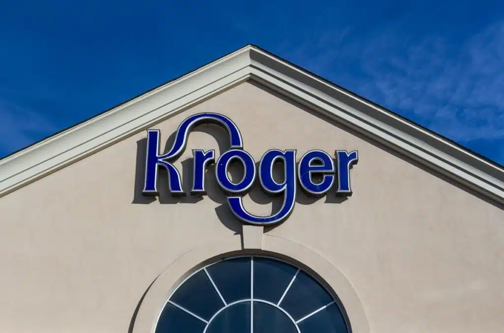 Kroger grocery store exterior and logo.
