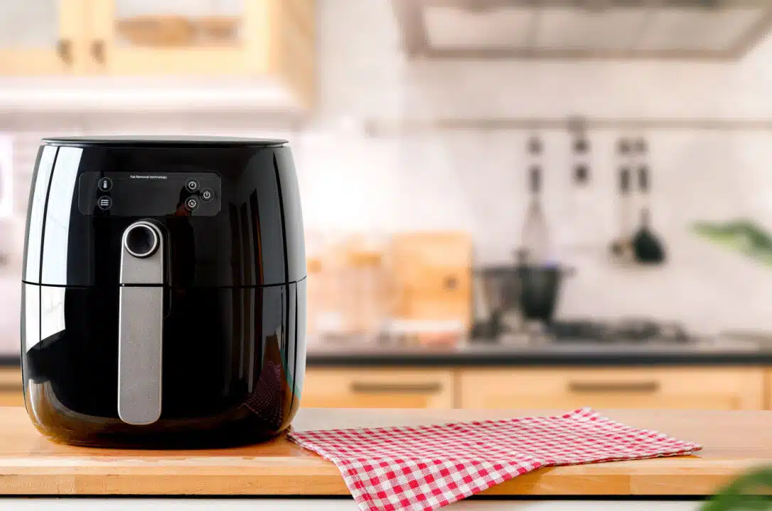 Black AirFryer on kitchen counter