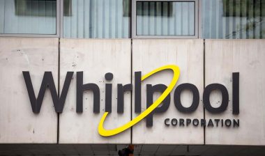 Close up of Whirlpool signage.
