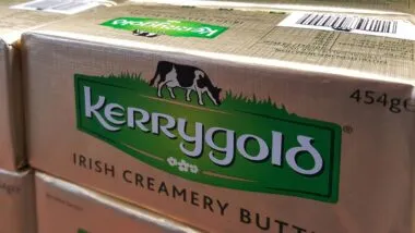 View of the Kerrygold, Irish creamery butter at store.