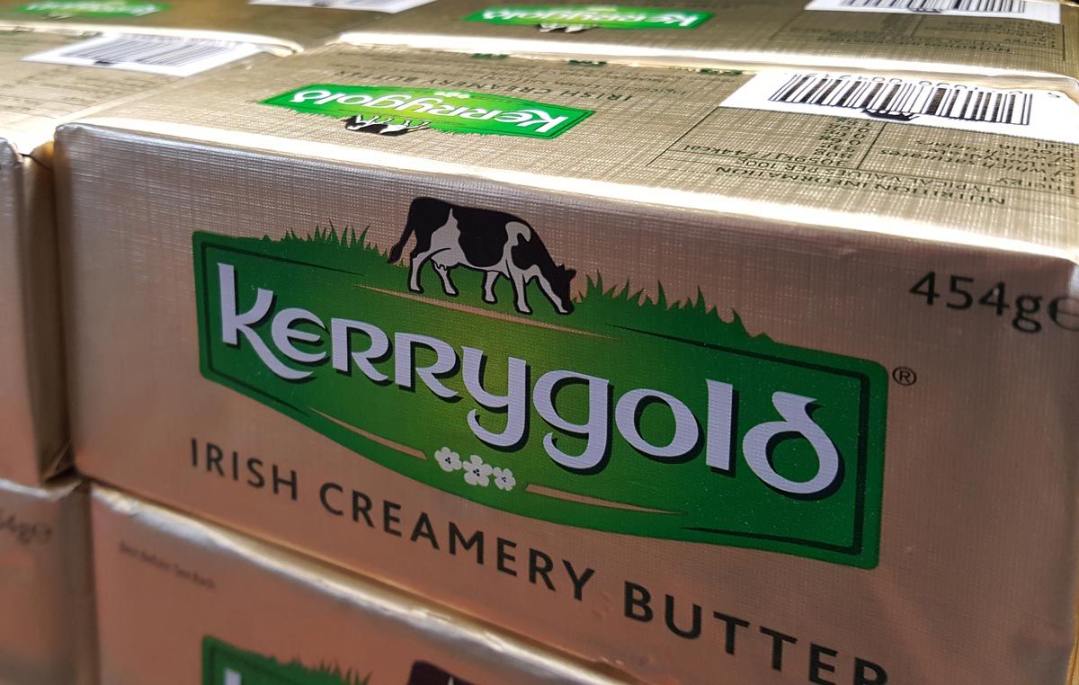 View of the Kerrygold, Irish creamery butter at store.