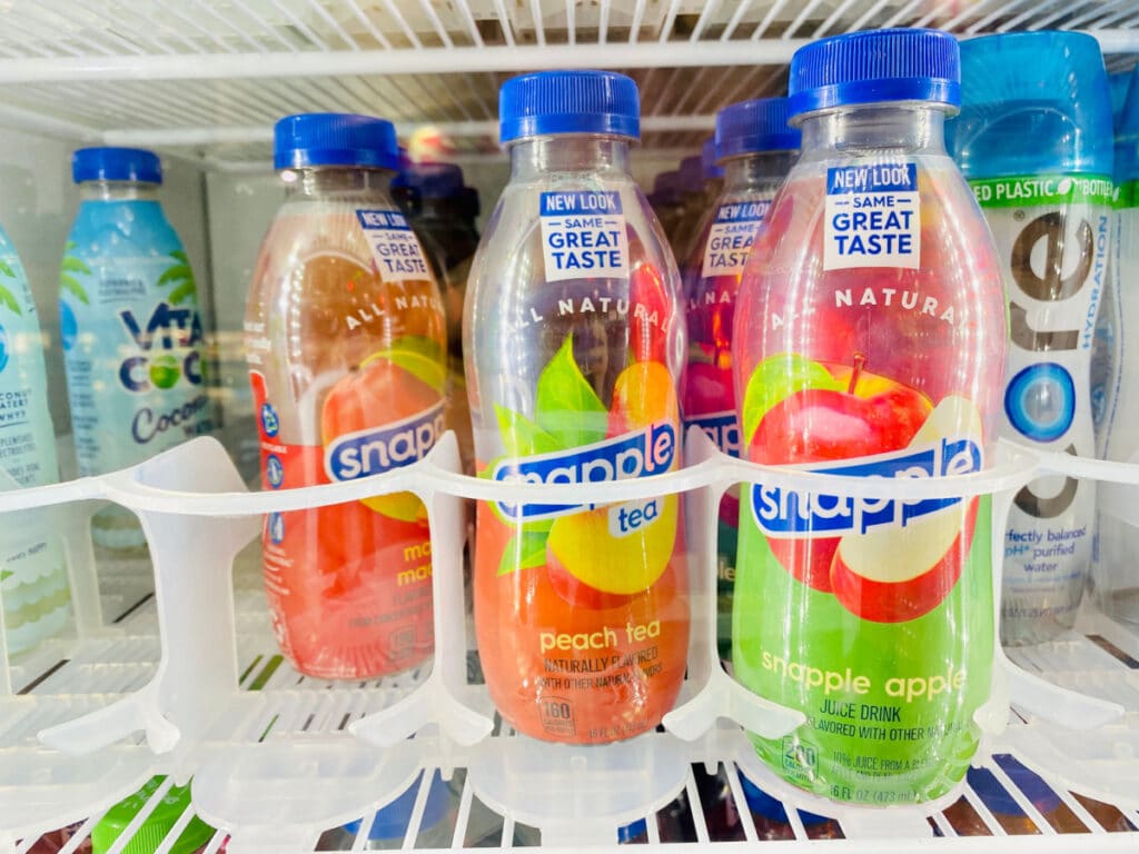 Snapple Bottles in Cooler