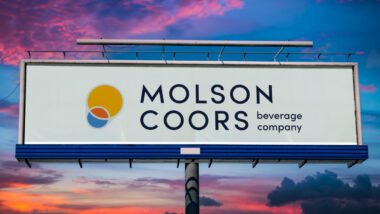 Billboard that reads "Molson Coors"