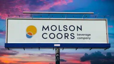 Billboard that reads "Molson Coors"