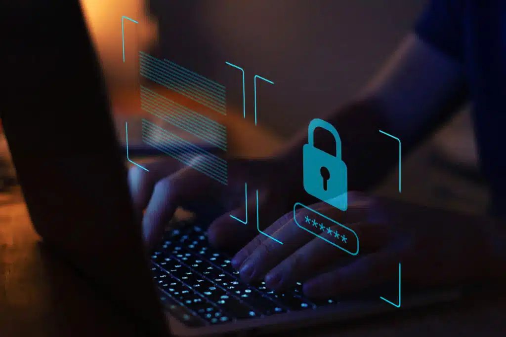 Telegraphic lock on computer screen