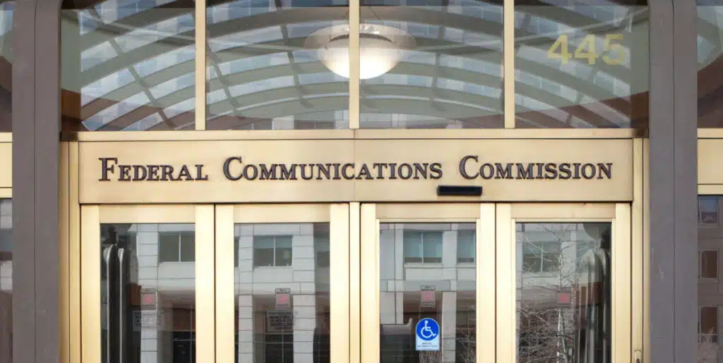 Federal Communications Commission front door of building