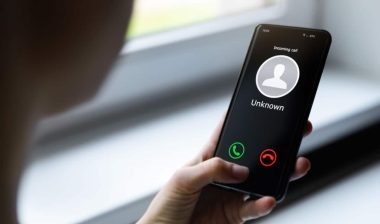 Person Holding cellphone with unknown caller calling representing the Connected Investors TCPA settlement.