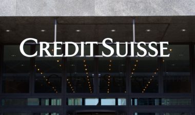 Credit Suisse sign outside building