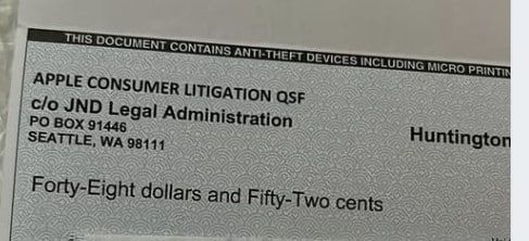 Apple FB 2-7-23 settlement checks