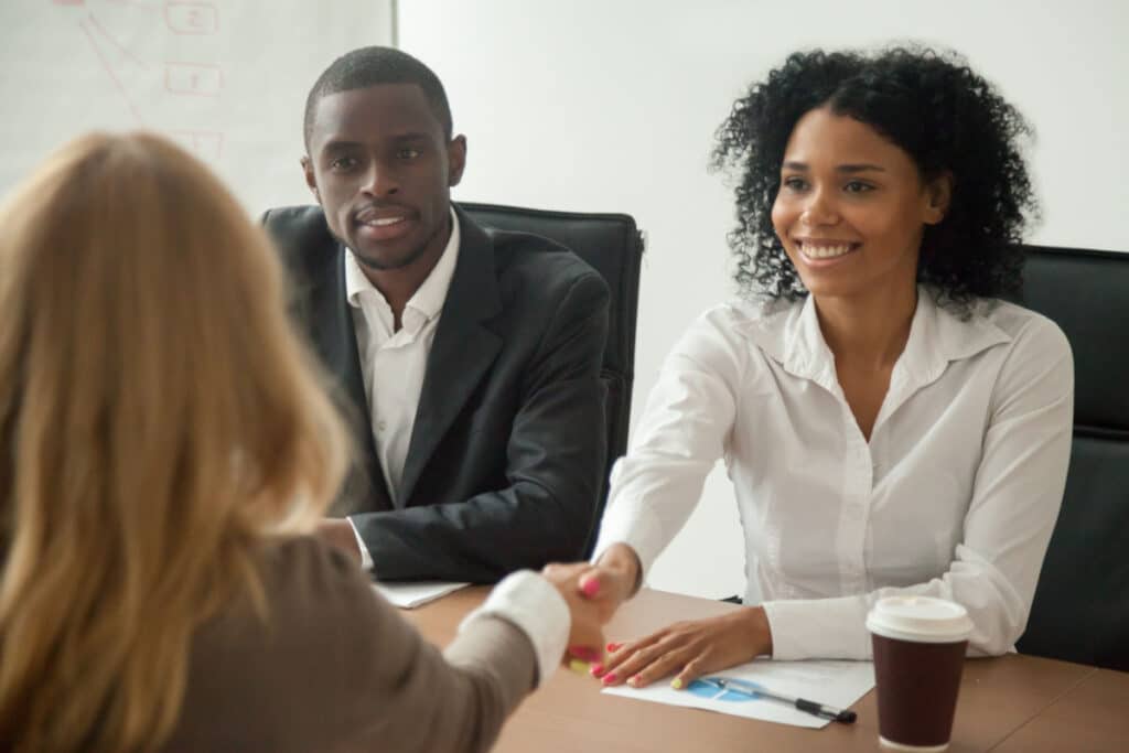 Black professionals working