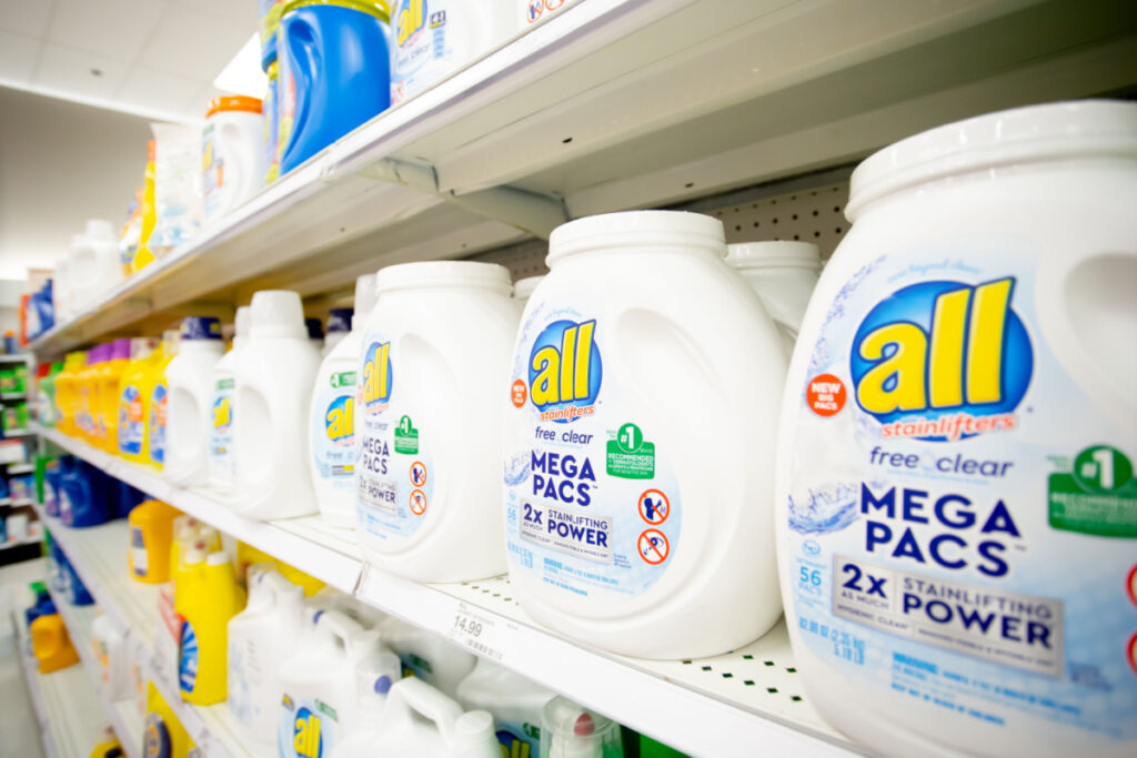 All detergent on store shelves