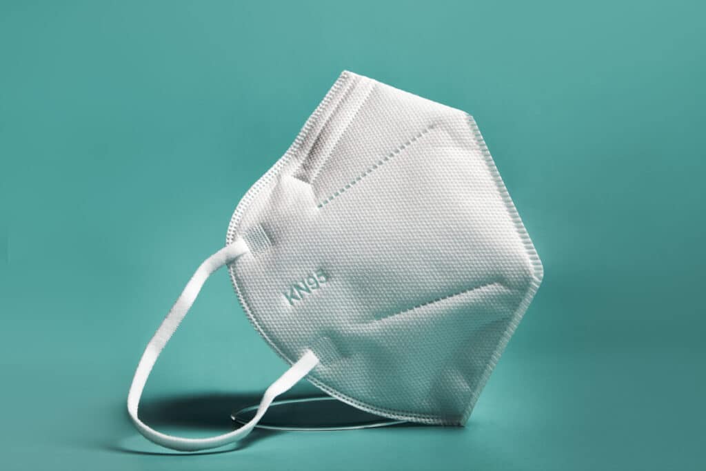 N95 mask representing the InvenTel settlement.