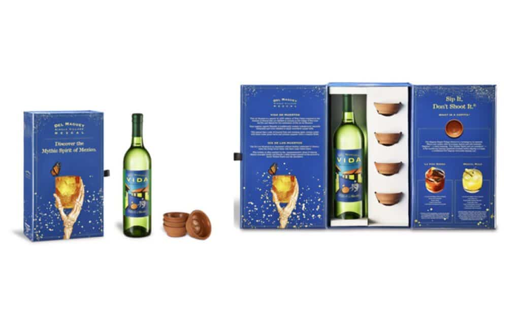 Product photo of recalled mezcal copitas by Del Maguey.