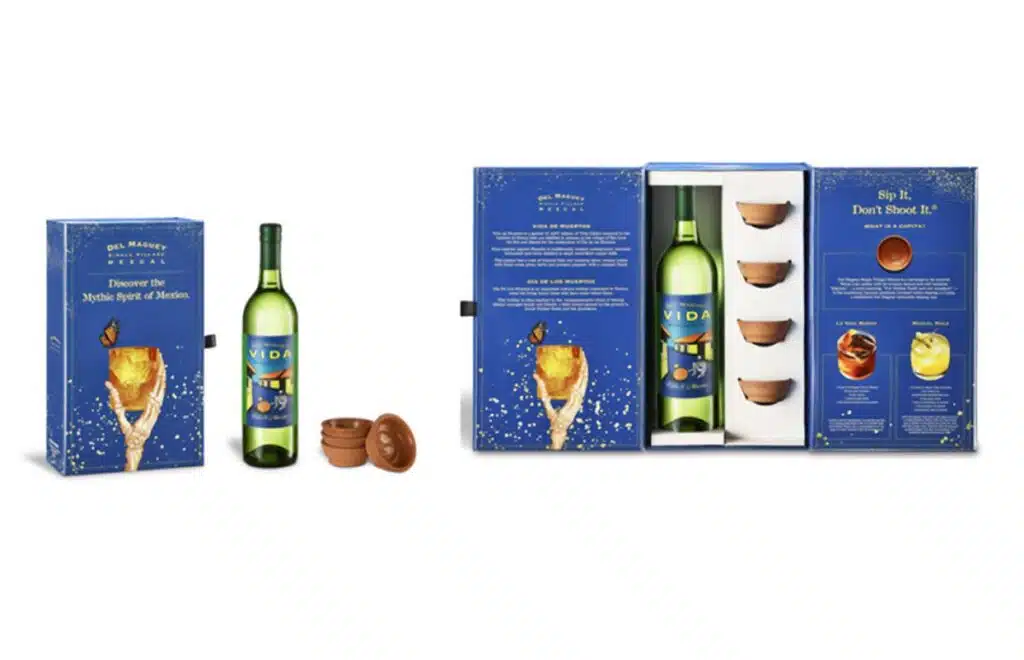 Product photo of recalled mezcal copitas by Del Maguey.