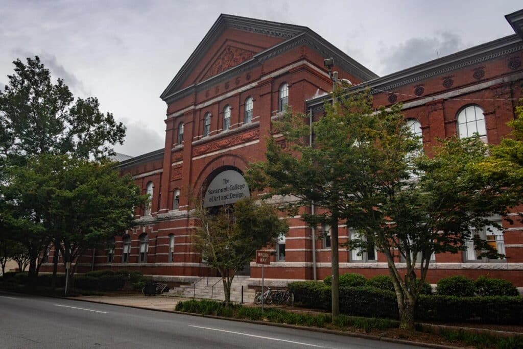 Exterior of the Savannah College of Art and Design, representing the SCAD data breach class action lawsuit settlement.