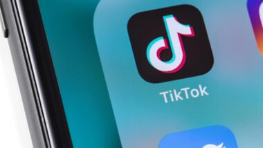 Close up of the TikTok app icon displayed on a smartphone screen, representing the Montana TikTok ban.