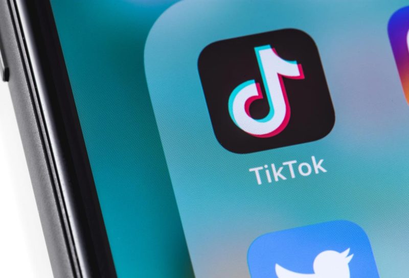 Close up of the TikTok app icon displayed on a smartphone screen, representing the Montana TikTok ban.