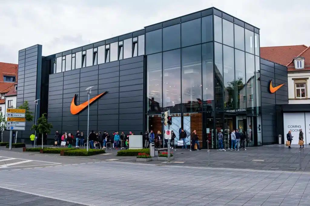 Exterior of a Nike store.