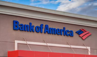 Close up of Bank of America signage, representing the Bank of America settlement.