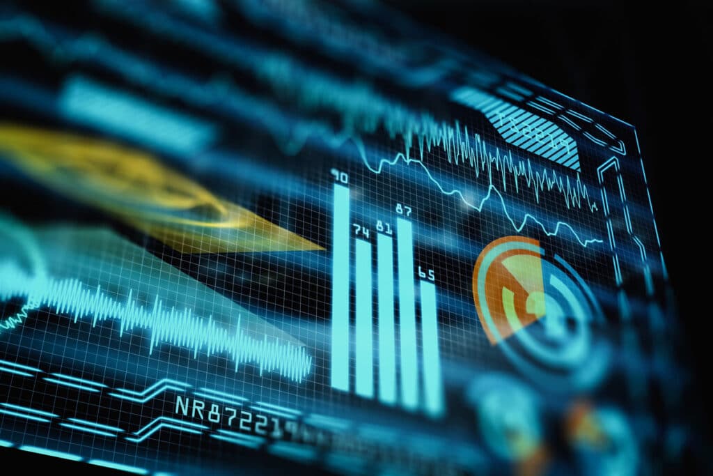 Close up of digital data modules on a computer screen, representing the Toyotetsu data breach class action settlement.