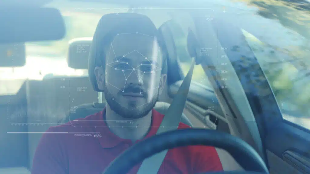 Technological 3d Scanning. Biometric Facial Recognition.