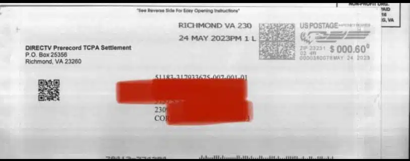 DirectTV FB 6-1-23 class action settlement checks