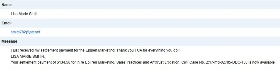 EpiPen Email 6-22-23 EpiPen settlement