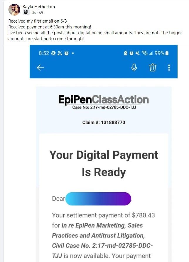 EpiPen FB 2 6-21-23 EpiPen settlement