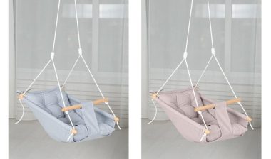 Product photo of recalled baby hammock swing by CaTeam, representing the CaTeam canvas baby hammock swings recall.