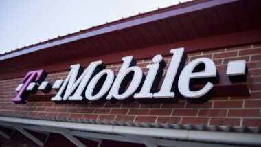 Close up of T-Mobile signage, representing the T-mobile data breach.