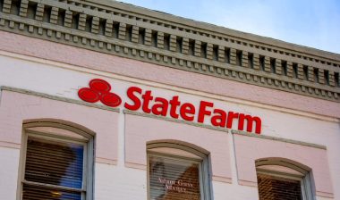 State Farm signage on a building,representing the State Farm settlement.
