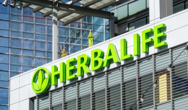 Close up of Herbalife signage, representing the Herbalife settlement.