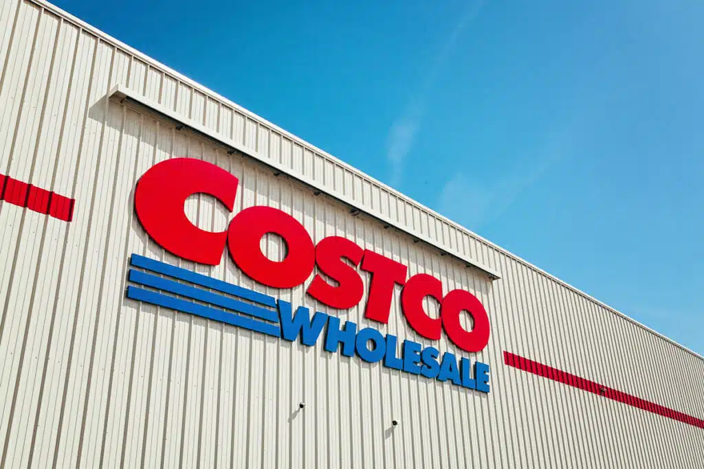 Close up of Costco Wholesale signage, representing the Costco lawsuit.