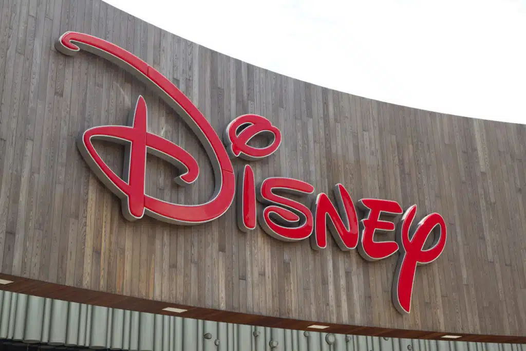 Close up of Disney signage, representing the Disney minimum wage lawsuit.