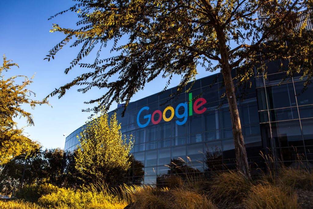 Exterior of Google headquarters, representing the Google AI class action.