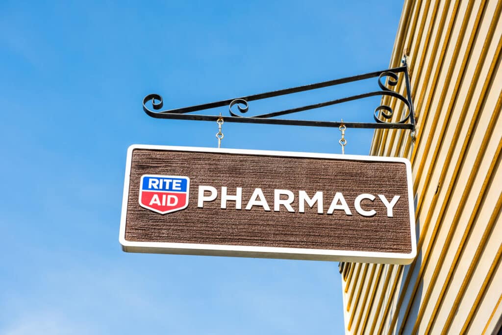 Close up of Rite Aid signage, representing the Rite Aid data breach.