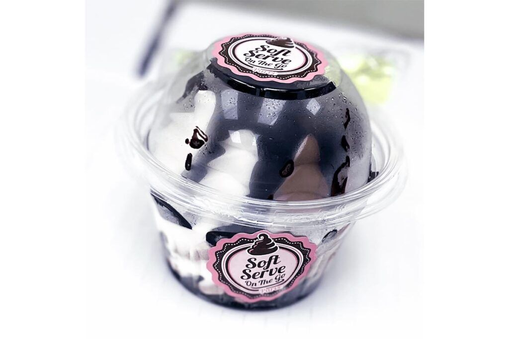 Product photo of recalled ice cream by Real Kosher Ice Cream, representing the Soft Serve on the Go recall.