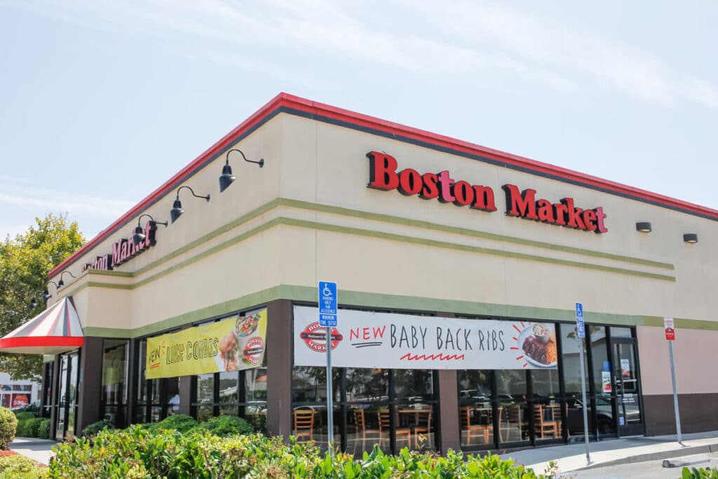 Exterior of a Boston Market location, representing the Boston Market class action.