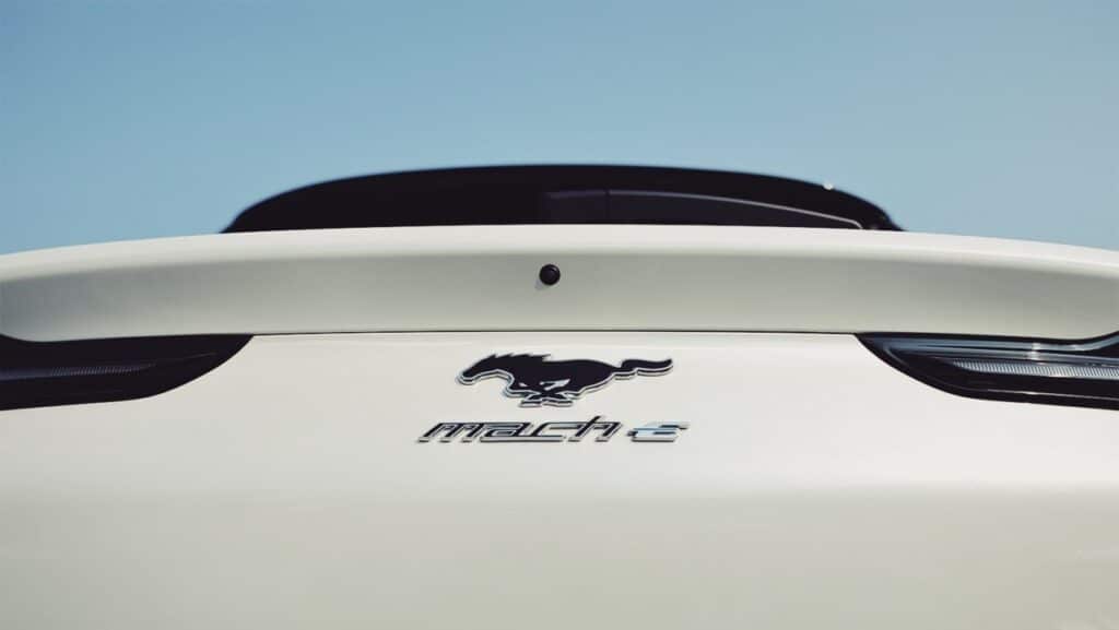 rear logo of Ford Mach E
