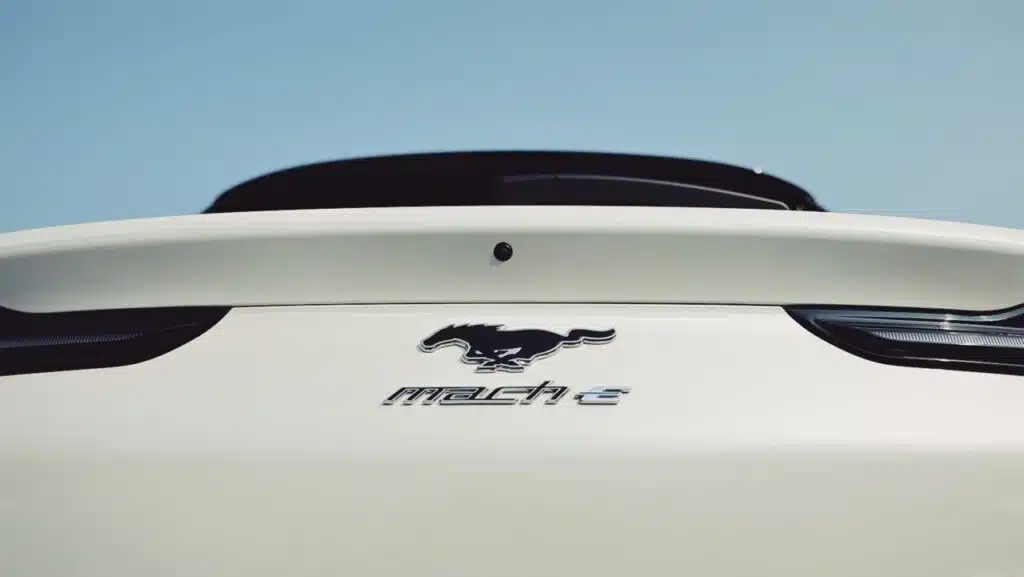 rear logo of Ford Mach E