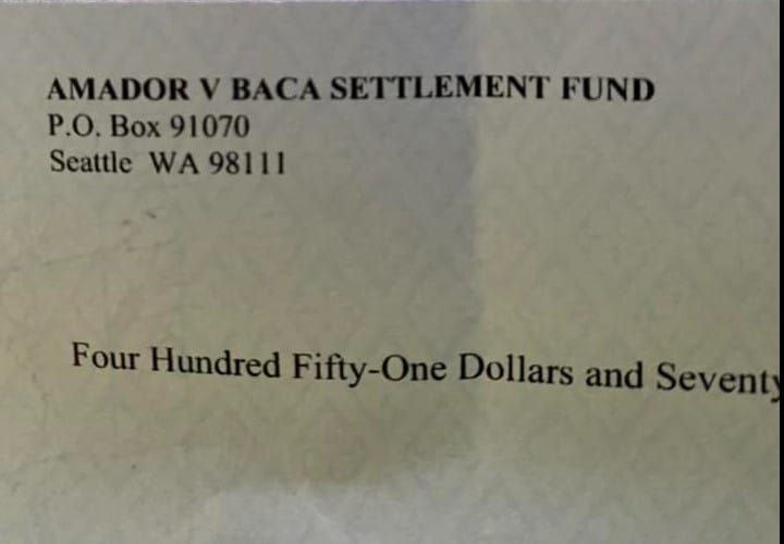 LA Women's Strip Search 2nd check 7-13-23 checks in the mail