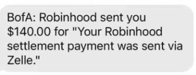 Robinhood Data Breach 7-17-23 checks in the mail