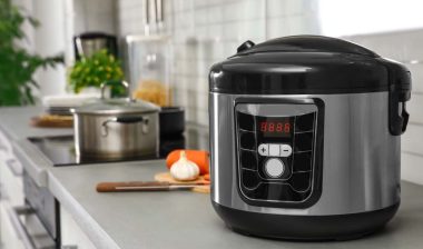 Close up of a pressure cooker on a countertop, representing the Sensio pressure cooker class action.