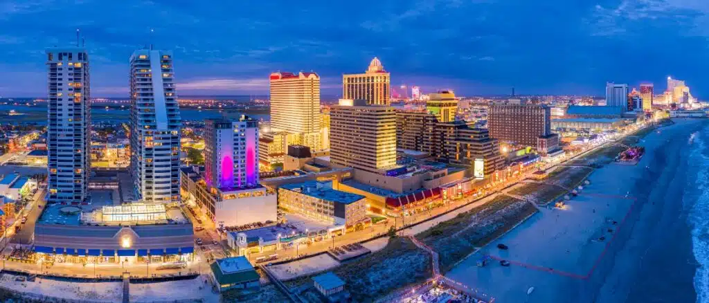 The New Jersey boardwalk is seen, representing the casinos and hotel prices class action.