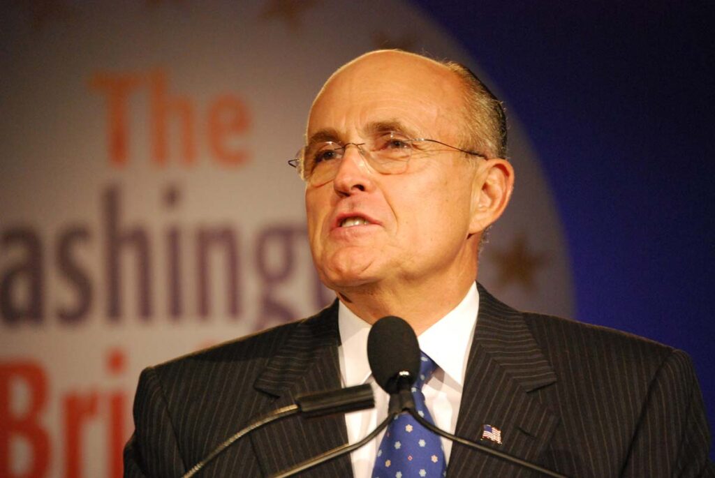 Photo of Rudy Giuliani, representing the Guiliani fines.