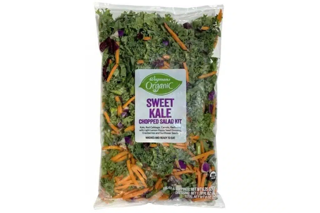 Product photo of recalled salad kit by Wegmans Organic, representing the Wegmans salad kit recall.