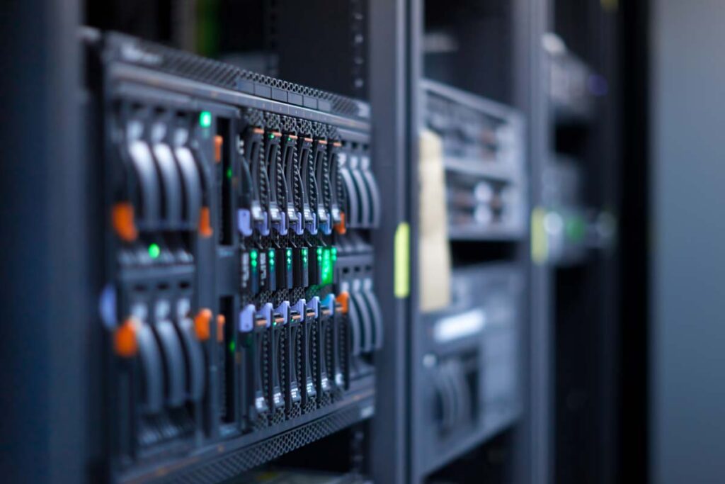 Close up of a server, representing the 10UP data breach settlement.