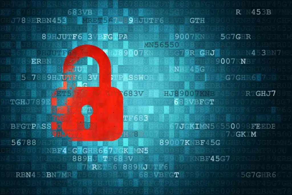 Graphic of an open padlock, data breach concept, representing the Radius Financial Group data breach class action lawsuit settlement.