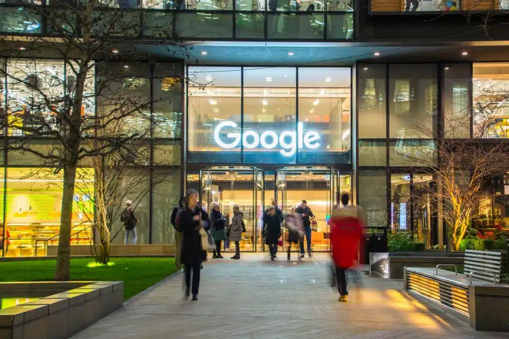Exterior of a Google location, representing the Google discrimination verdict.